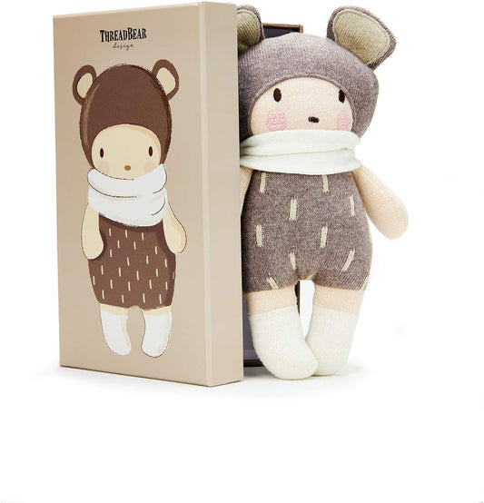 ThreadBear Design Baby Beau - Oso de peluche suave para bebés y niños pequeños, viene en una caja de regalo