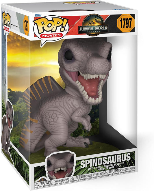 Funko Pop! Jumbo: Jurassic World: Rebirth - Espinossauro - Figura de vinil colecionável - Ideia para presente - Produtos oficiais - Brinquedos para crianças e adultos - Fãs de cinema - Figura modelo para colecionadores