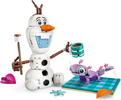 LEGO | Disney Frozen: Brinquedo Divertido de Piquenique do Olaf e da Bruni - Boneco de Neve com Manta de Piquenique e Acessórios - Decoração DIY para Quarto - Presente para Meninas e Fãs a partir de 7 Anos - 43287