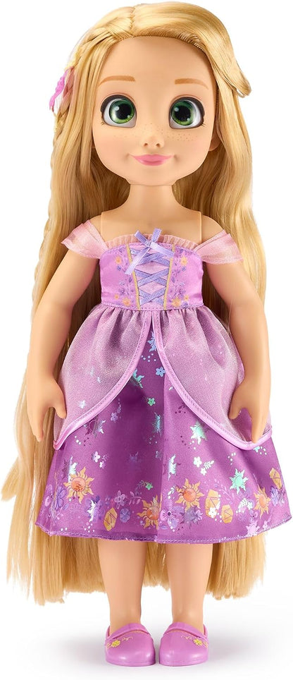 Disney Boneca Oficial da Rapunzel da Store com Escova de Cabelo de Brinquedo, Enrolados, 40,5 cm / 16 pol., Coleção Once Upon a Story, Idade 3+