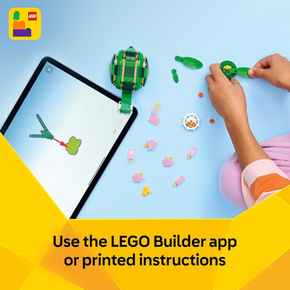 LEGO Creator Tartaruga 3 em 1 com Flor de Lírio-d'água - Figura de Animal que se Transforma em Camaleão ou Sapo - Ideia de Decoração de Mesa DIY - Presente de Aniversário para Meninas e Meninos a partir de 7 Anos - 31377