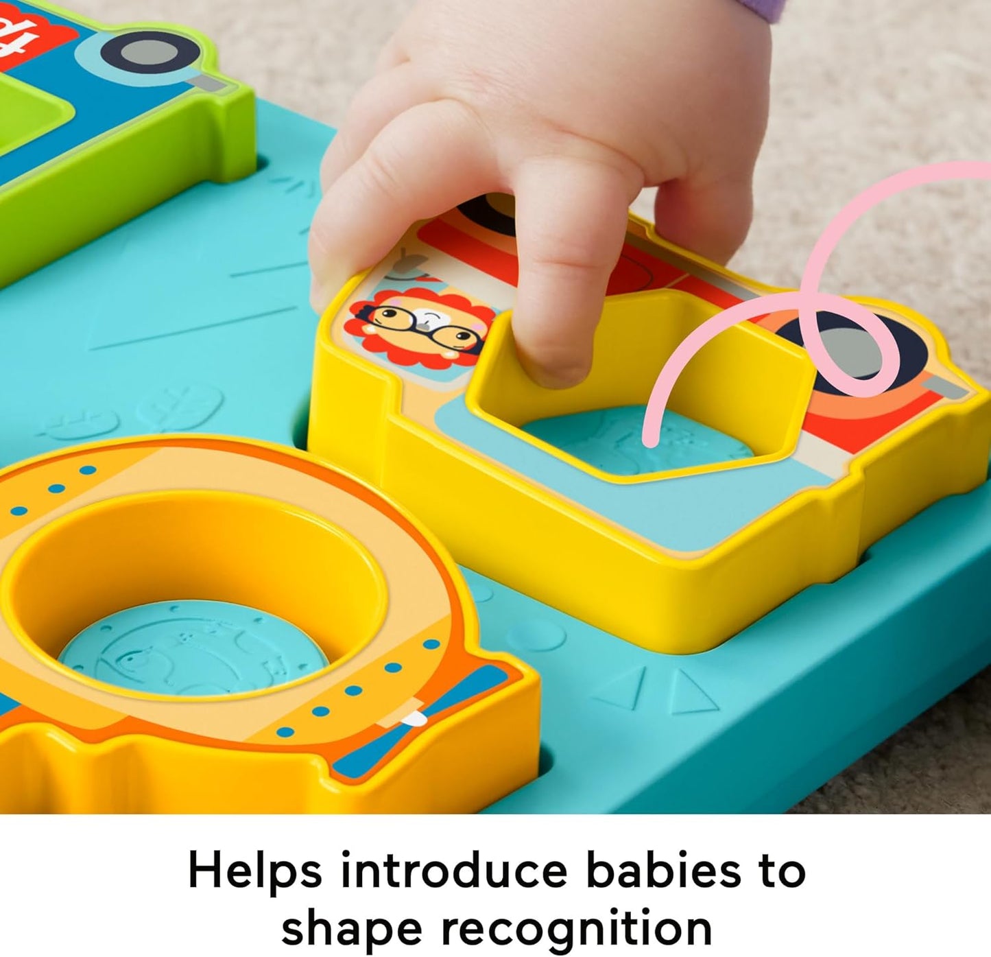Brinquedo de encaixe Fisher-Price para bebês: Quebra-cabeça de veículos com formas, sons, música e luzes para desenvolvimento da coordenação motora fina, a partir de 9 meses, HRP31