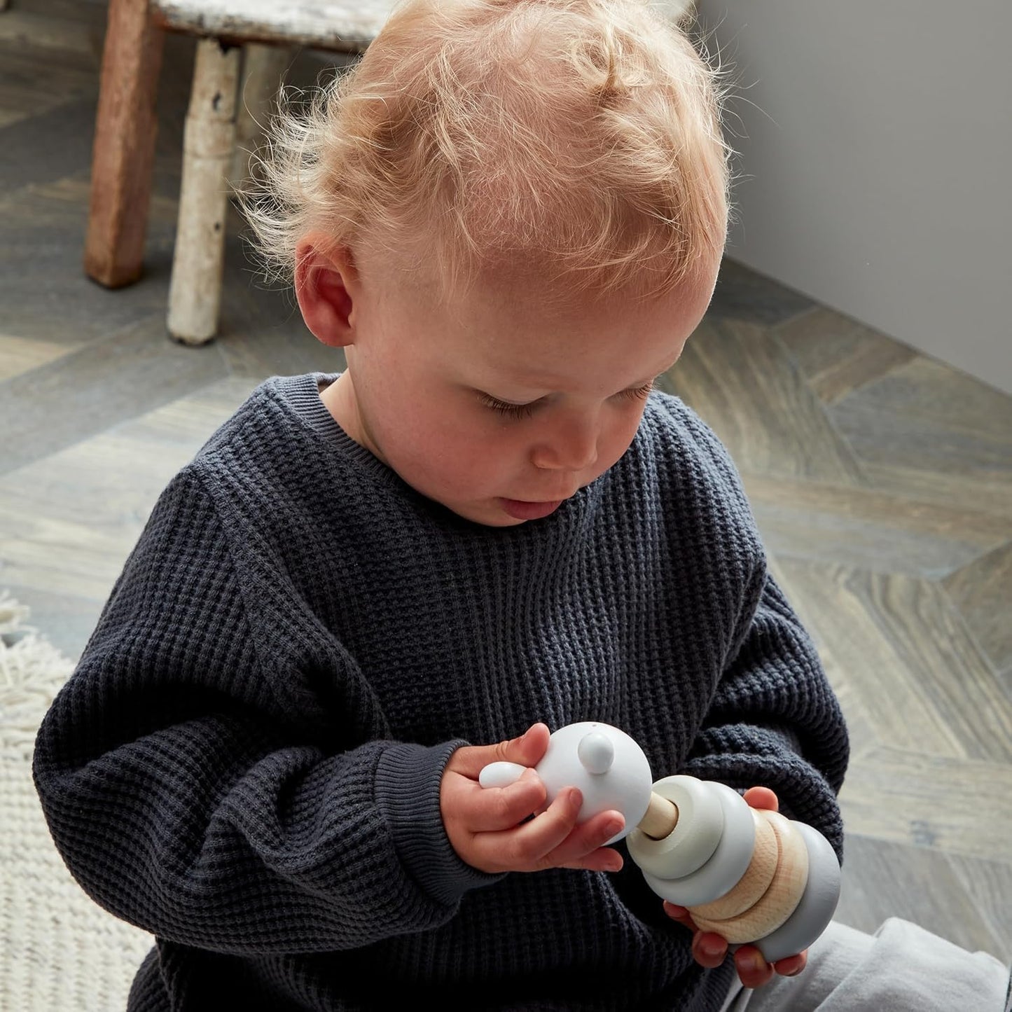 Bambino - Mini brinquedo empilhador de madeira 1 Unidade