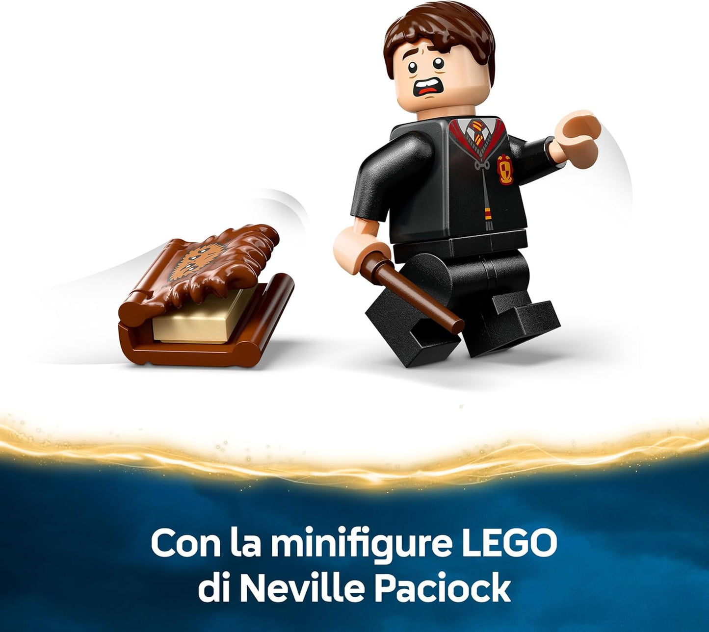 LEGO Harry Potter Monstro Mastigador Livro dos Monstros – Brinquedo Interativo com Motor Retrátil e Boca Mastigadora – inclui Minifigura Neville Longbottom – Presente para Meninos, Meninas e Fãs a partir de 9 anos – 76449