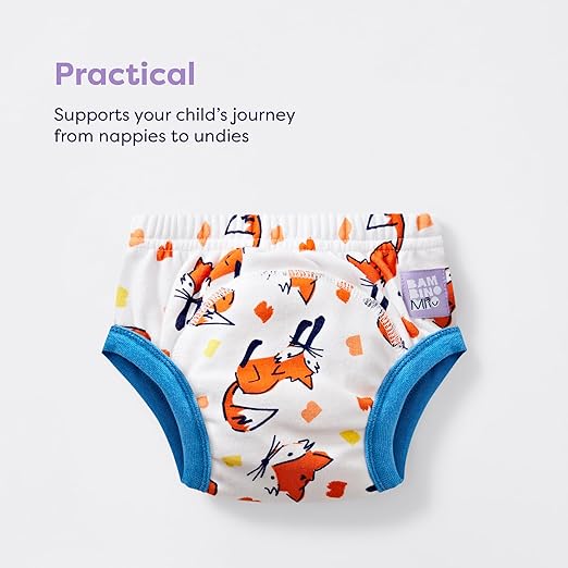 Bambino Mio, Calzoncillos de entrenamiento reutilizables para ir al baño para niños y niñas, de 3 a 4 años, plumón