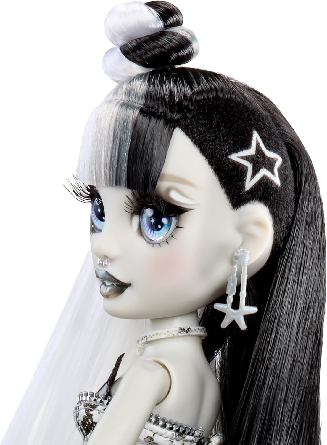 Boneca Fashion Rainbow High Shadow High Fashion - Heather Grayson - Cabelo Preto e Branco, 28 cm, com Roupas de Grife, Ideal para Colecionadores e Crianças de 6 a 12 Anos.