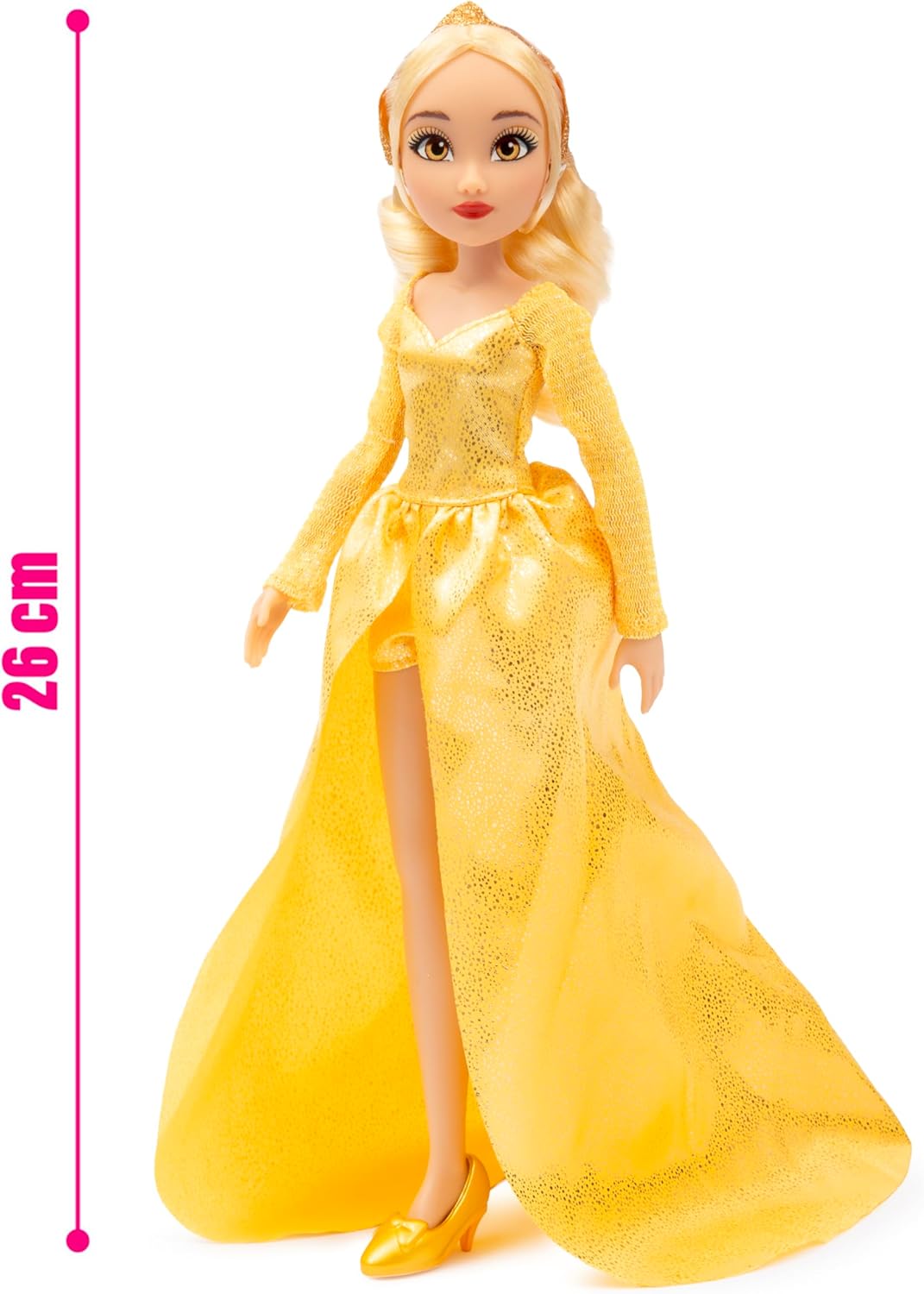 Winx Boneca Club Grand Ball – Stella em um vestido dourado brilhante com tiara – Boneca fada fashion totalmente articulada – Colecionável oficial Winx para meninas – Roupa de baile para crianças a partir de 4 anos