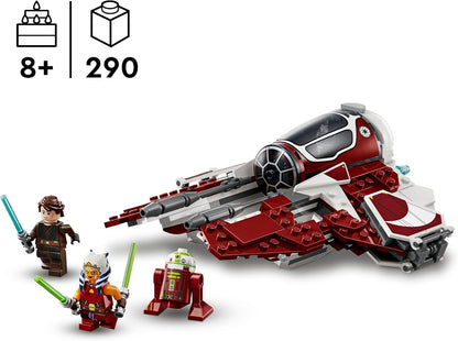 LEGO Star Wars 75401 Brinquedo de construção do interceptador Jedi de Ahsoka apresenta 2 minifiguras com sabres de luz, incluindo. Anakin Skywalker, além de uma figura Droid R7-A7 para os fãs de The Clone Wars
