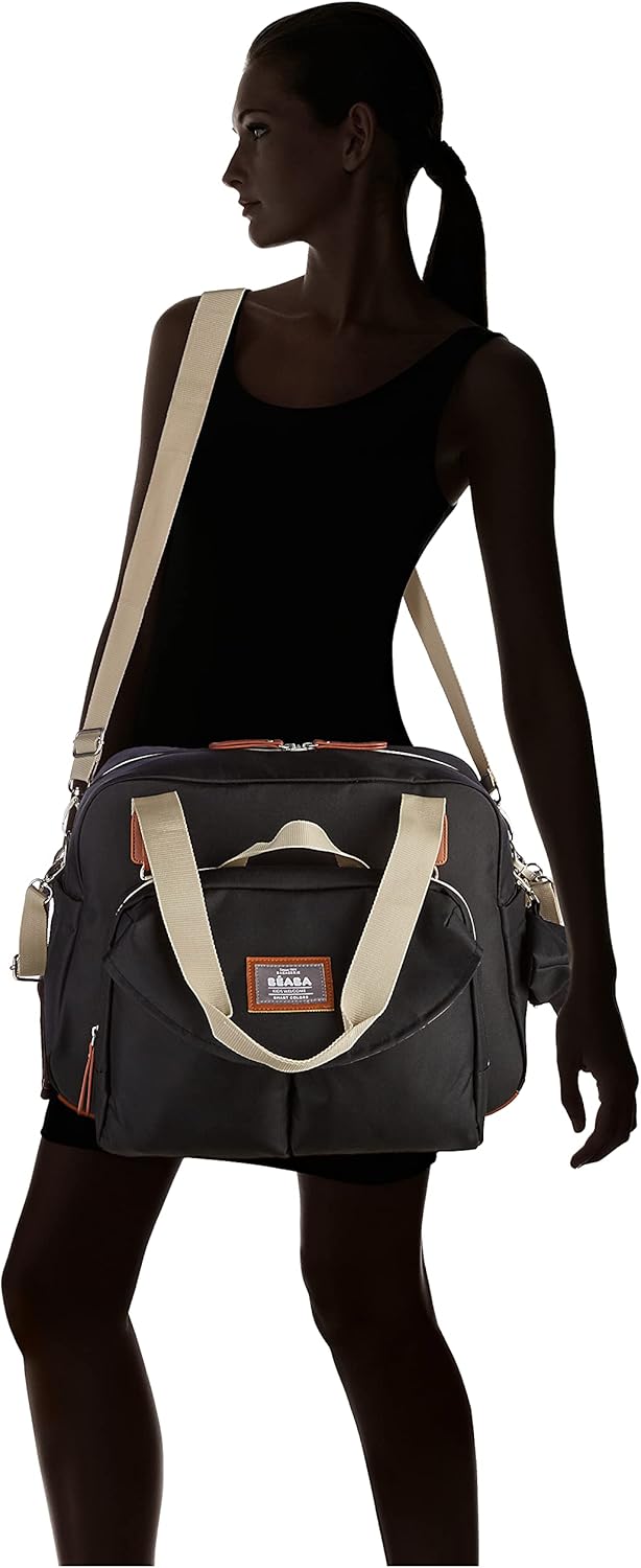 BÉABA - Genève II - Bolsa para Troca de Fraldas - Bolsa para Fraldas para Bebês e Recém-nascidos - Grande capacidade - Trocador - Bolsa isotérmica para lancheira - Sistema de fixação para carrinho