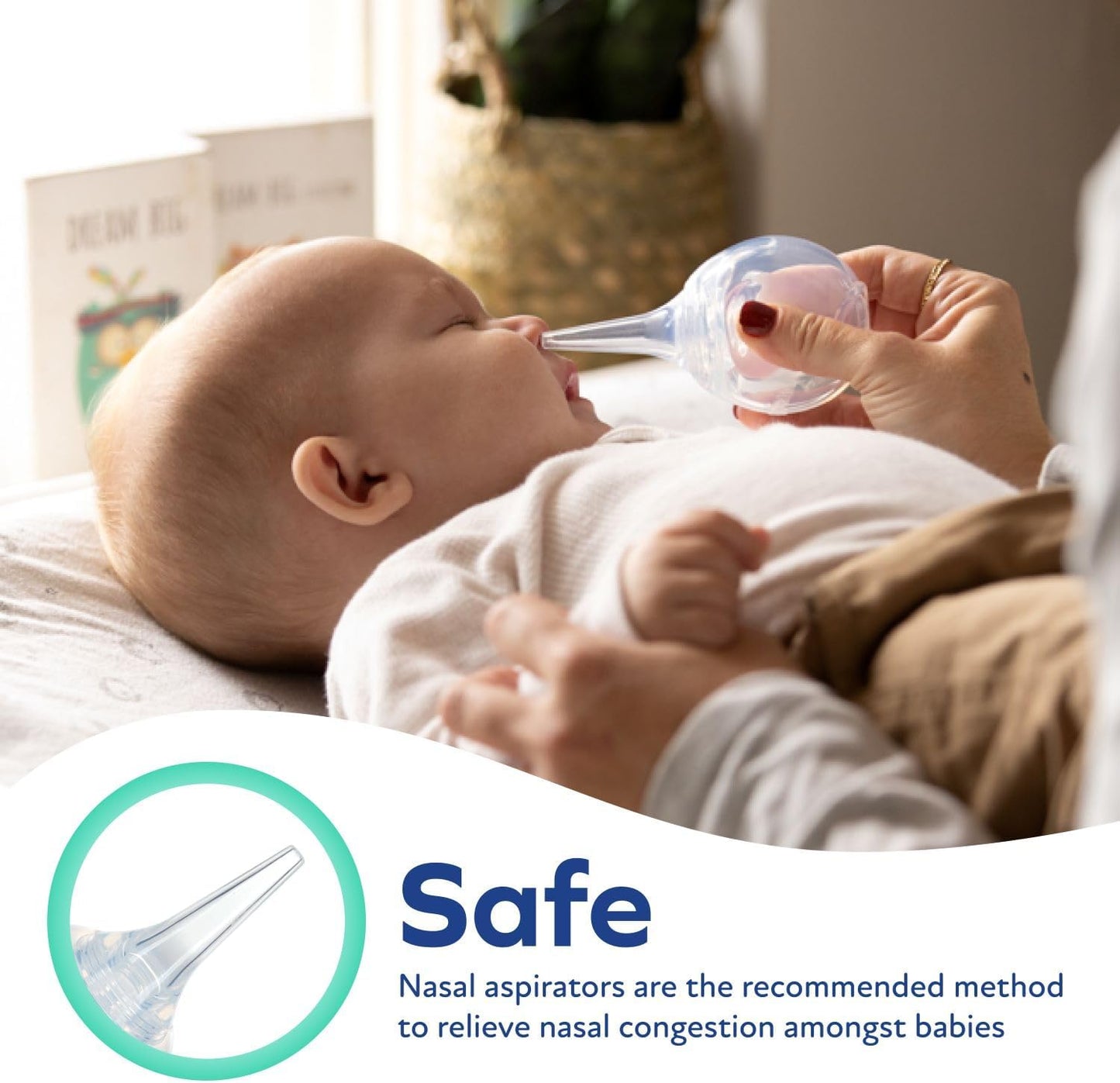Dr. Talbot's Aspirador Nasal para Bebês - Silicone sem BPA - com Estojo para Armazenamento - Transparente