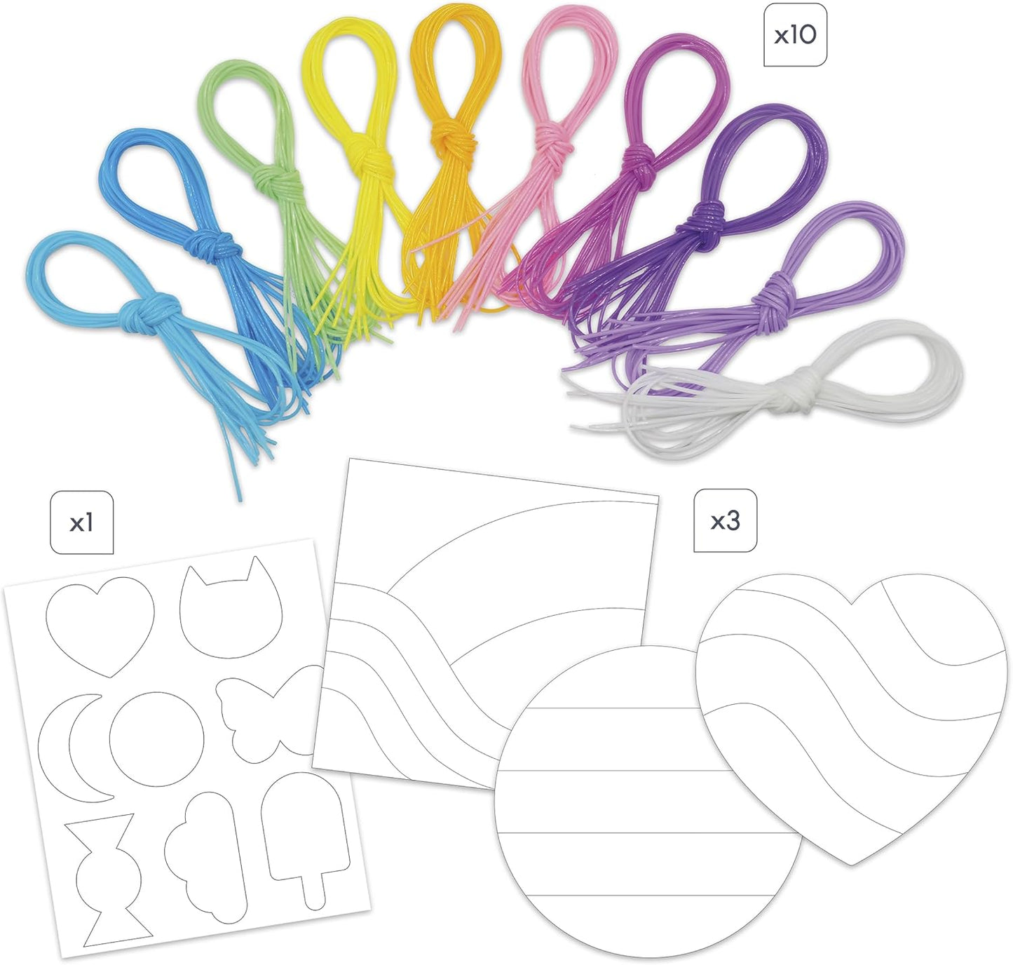 Janod - Les Ateliers Déco - Decorações escabrosas para criar - 3 quadros e 8 adesivos - Kit de lazer criativo infantil - A partir de 8 anos