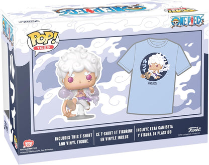 Loungefly POP! & TEE: OP - Luffy Fifth Gear - P - One Piece - Camiseta - Roupas com boneco de vinil colecionável - Ideia para presente - Brinquedos e blusa de manga curta para adultos, unissex, homens e mulheres - Fãs de anime