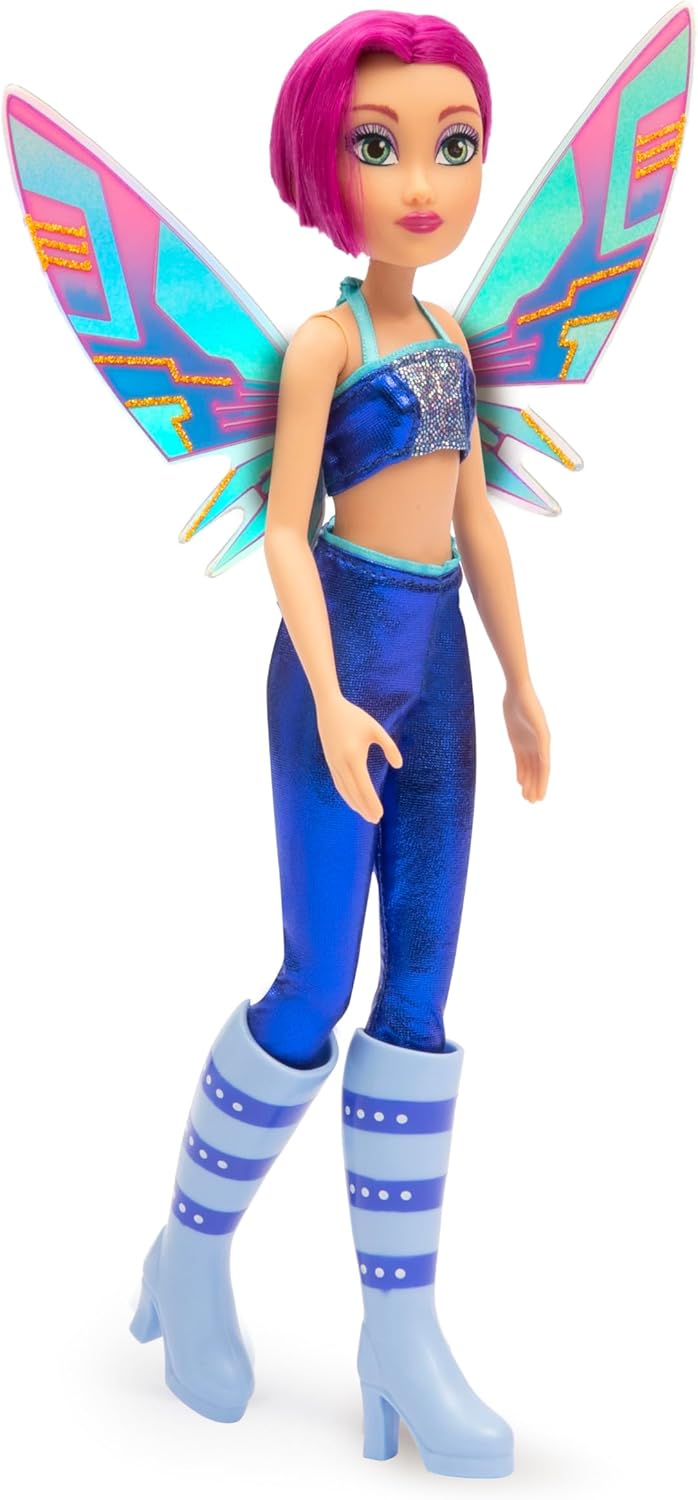 Winx Boneca Fada – Tecna com Asas Brilhantes e Articulações – Acessórios de Fada Removíveis – Visual de Transformação Inspirado em Tecnologia – Brinquedo Oficial do Clube Winx para Meninas – A partir de 4 Anos