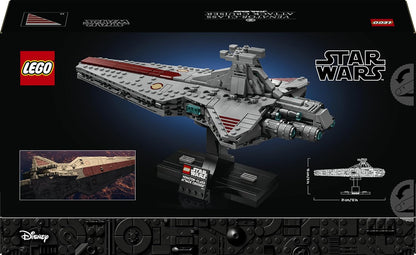 LEGO Star Wars 75441 Conjunto de Construção do Cruzador de Ataque Classe Venator para Adultos - Kit de Modelo de Nave Estelar da República - Decoração para Sala de Estar e Prateleira - Presente Colecionável para Fãs de A Vingança dos Sith