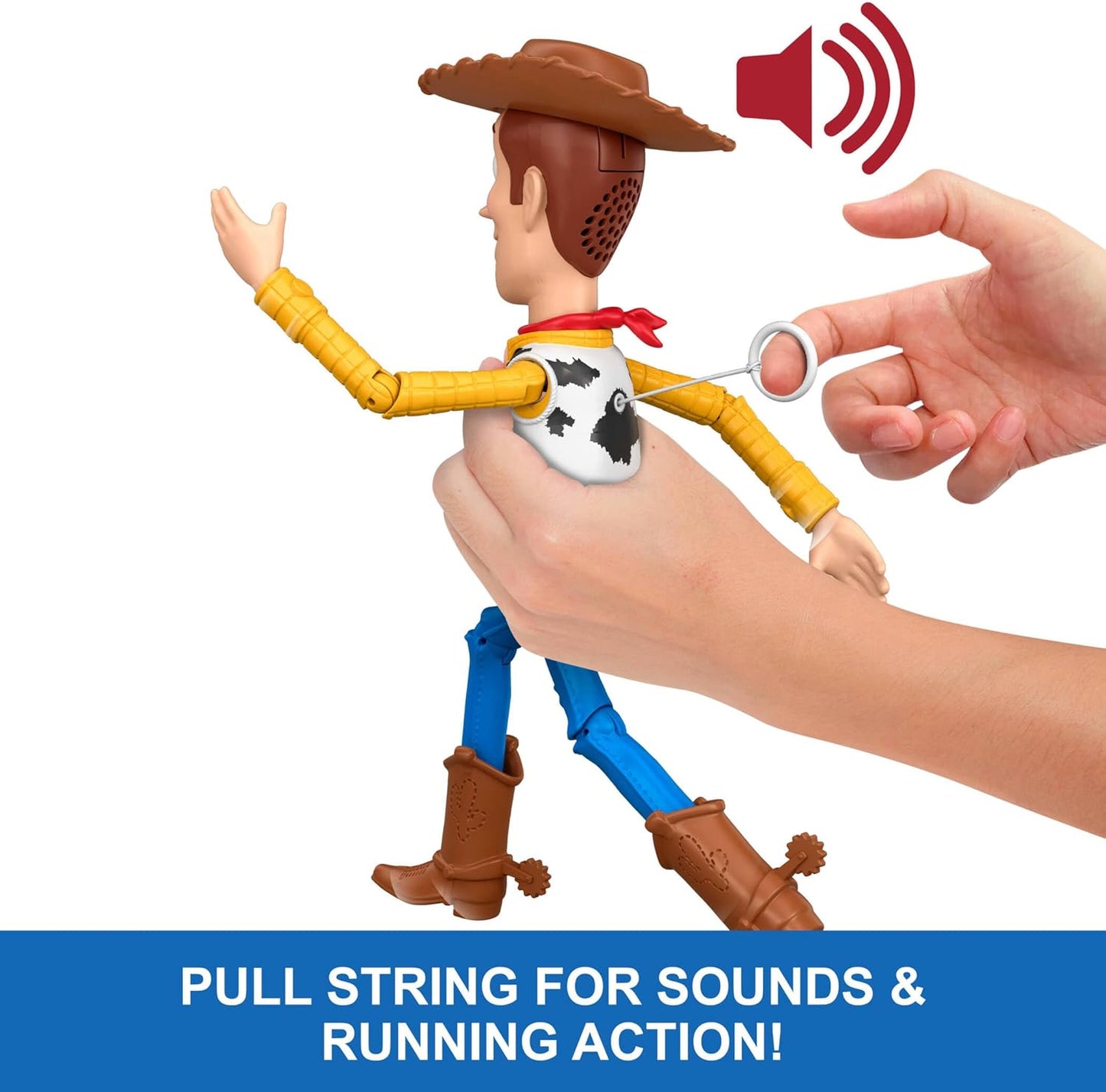 Mattel Disney e Pixar Toy Story 5 Woody em Ação | Boneco de Ação de 30 cm com mais de 50 Frases e Sons do Filme, Fiel ao Filme, JKL95