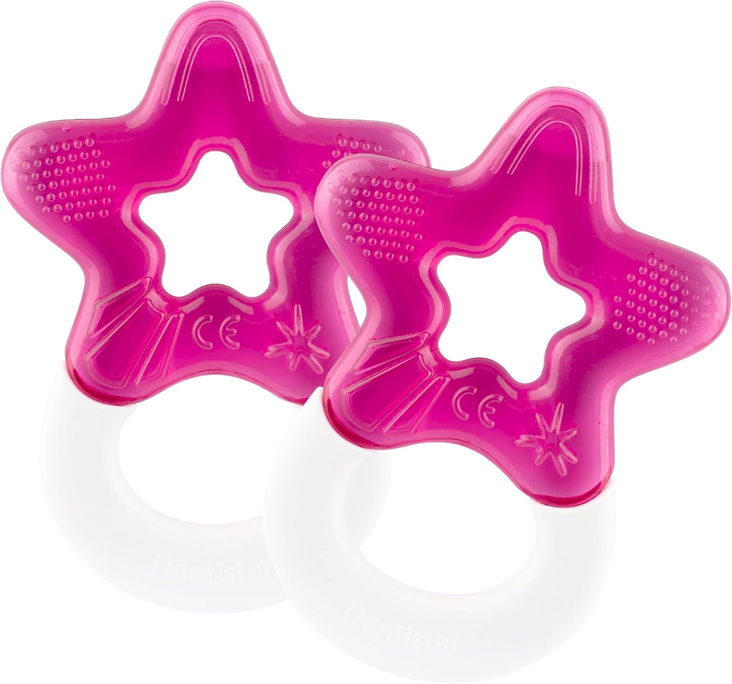 Dentistar Cool Teething Star Teething Baby Toy para bebês de 3 meses ou mais, anel de dentição de silicone macio para dente