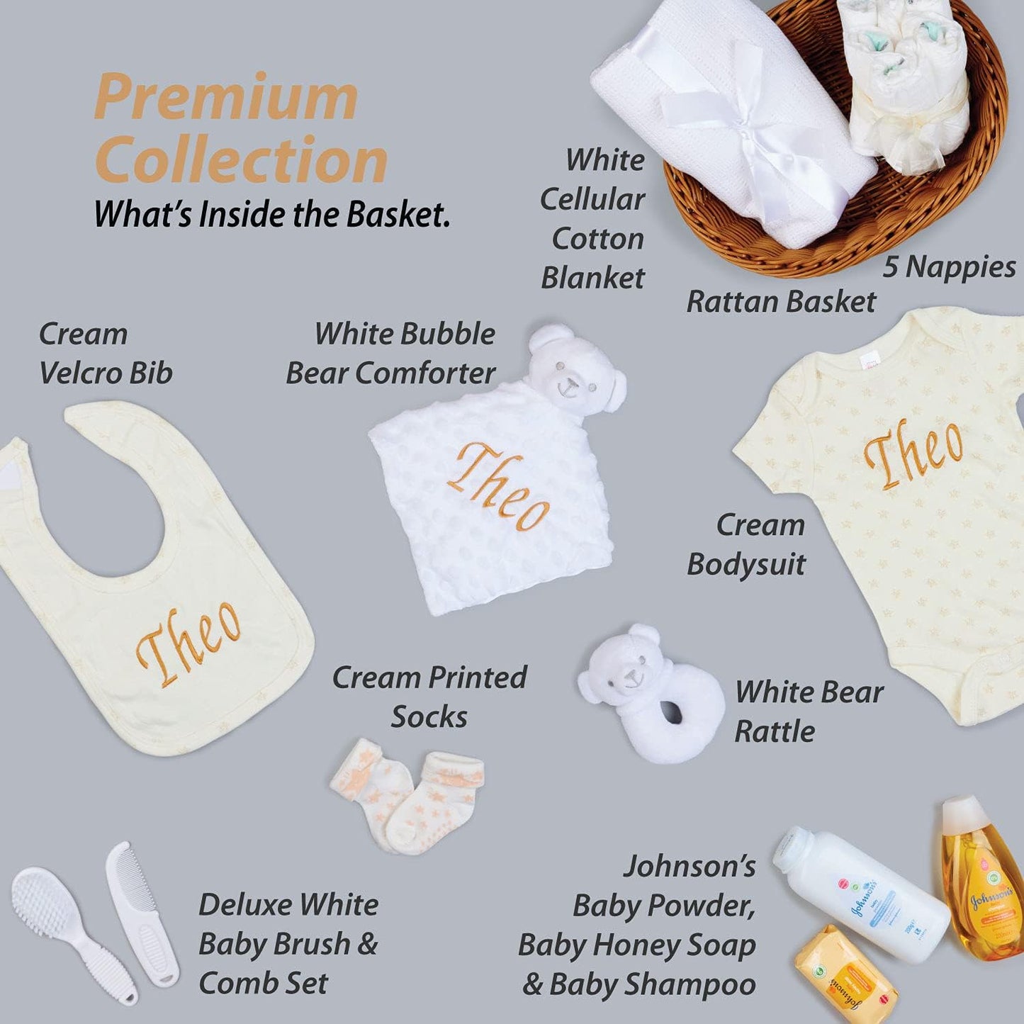 Baby Box Shop - 18 itens essenciais para recém-nascidos meninos com 3 presentes personalizados para bebês, Baby Box Shop - 18 itens essenciais para recém-nascidos meninos perfeitos para batizados - presentes para bebês meninos,