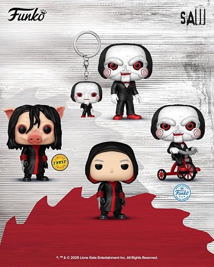 Funko Pop!: Chaveiro 10º Aniversário de Saw - Billy - Chaveiro Divertido - Miniatura Colecionável de Vinil - Ideal para Presentear - Produto Oficial - Fãs de Filmes - Miniatura