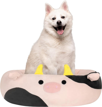 Squishmallows Original 20 Polegadas Connor a Vaca Cama para Animais de Estimação - Pequena Cama Ultrasoft Oficial Jazwares Pelúcia para Animais de Estimação