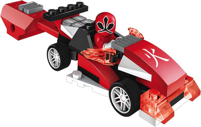 Mega Bloks Power Rangers, 36 peças, Veículo de Corrida do Ranger Vermelho para Montar, a partir de 4 anos, brinquedo de blocos de montar de encaixe