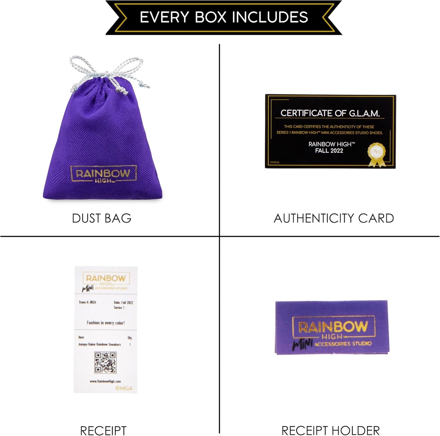 Sapatos Mini Studio Rainbow High 586074XX1EUC - SORTIDOS ALEATORIAMENTE - mais de 25 para colecionar. Acessórios Surpresa Misteriosos - Divirta-se combinando com bonecas fashion - para crianças e colecionadores a partir de 6 anos.