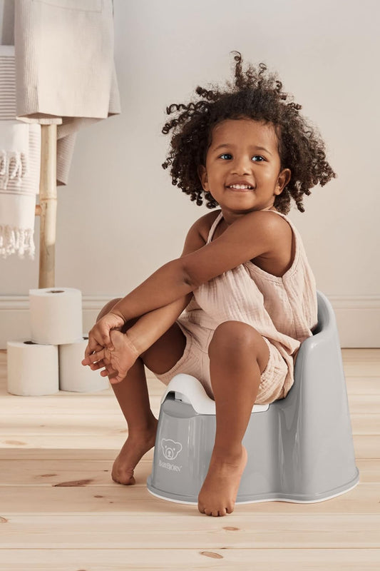 Orinal BabyBjörn, gris/blanco