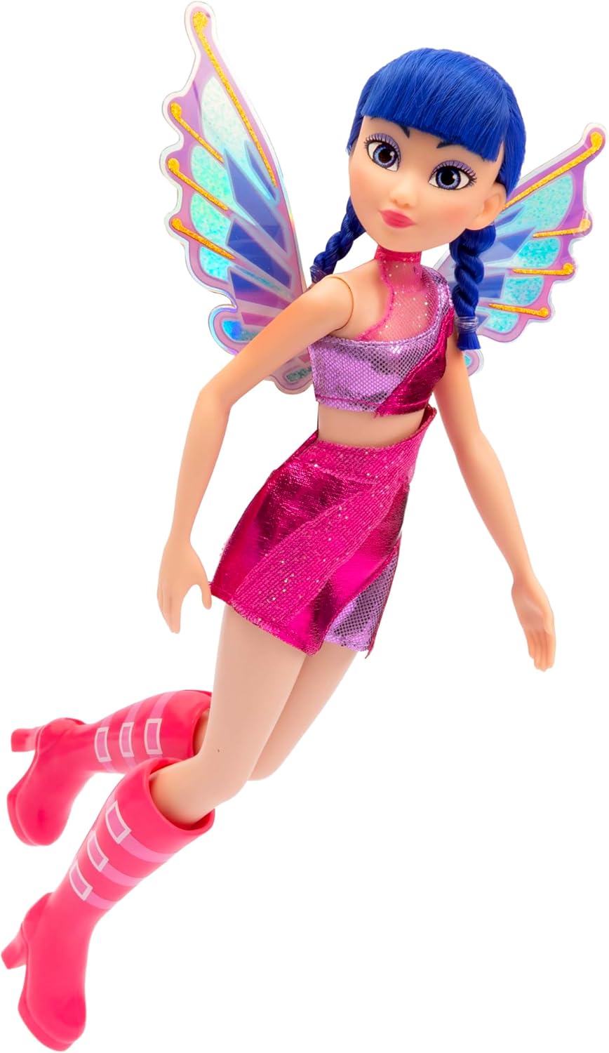 Winx Boneca Fada – Musa com Asas Brilhantes e Articulações – Acessórios de Fada Removíveis – Visual de Transformação Musical – Brinquedo Oficial do Clube Winx para Meninas – A partir de 4 Anos