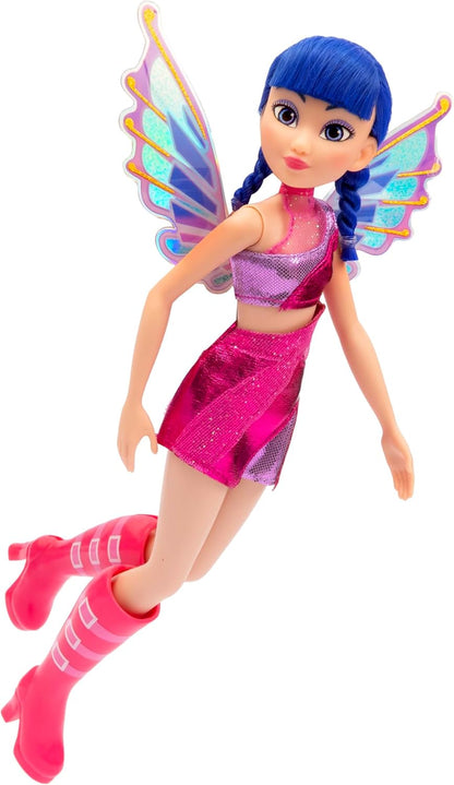 Winx Boneca Fada – Musa com Asas Brilhantes e Articulações – Acessórios de Fada Removíveis – Visual de Transformação Musical – Brinquedo Oficial do Clube Winx para Meninas – A partir de 4 Anos