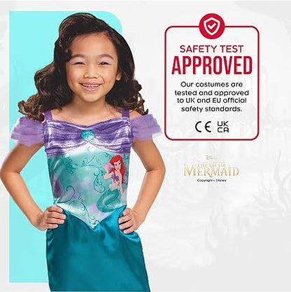 DISGUISE Disfraz Oficial de Ariel Estándar de Disney, Disfraz de Sirenita para Niña, Vestido de Sirena para Niña, Disfraz de Ariel para Niña, Traje de Pez, Disfraces del Día Mundial del Libro para Niña
