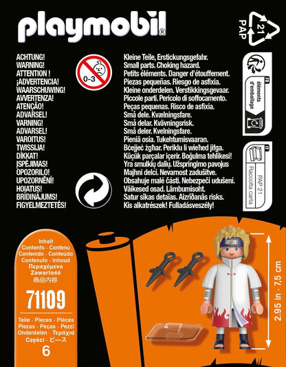 Playmobil  71109 Naruto: Conjunto de figuras Minato, Figura de colecionador de anime Naruto Shippuden, Playset adequado para crianças e fãs com mais de 5 anos