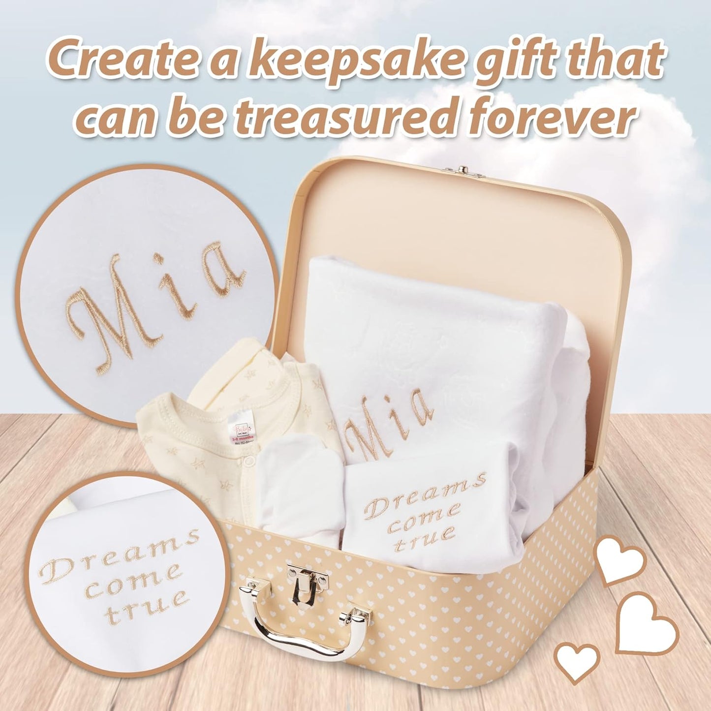 Ellabellaboo Presentes personalizados para bebês meninos - Presentes para recém-nascidos, Conjunto de presentes personalizados para bebês - Presentes para recém-nascidos