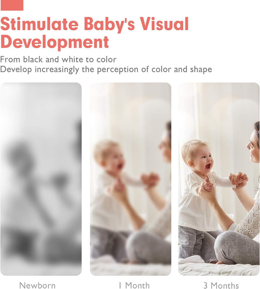 hahaland 160 fotos Tarjetas Flash Juguetes para bebés 0-6 meses Regalos para bebés recién nacidos Estimulación visual Juguetes sensoriales para bebés Tarjeta de color blanco y negro de alto contraste para 0 3 6 12 18 36 meses - 80 piezas