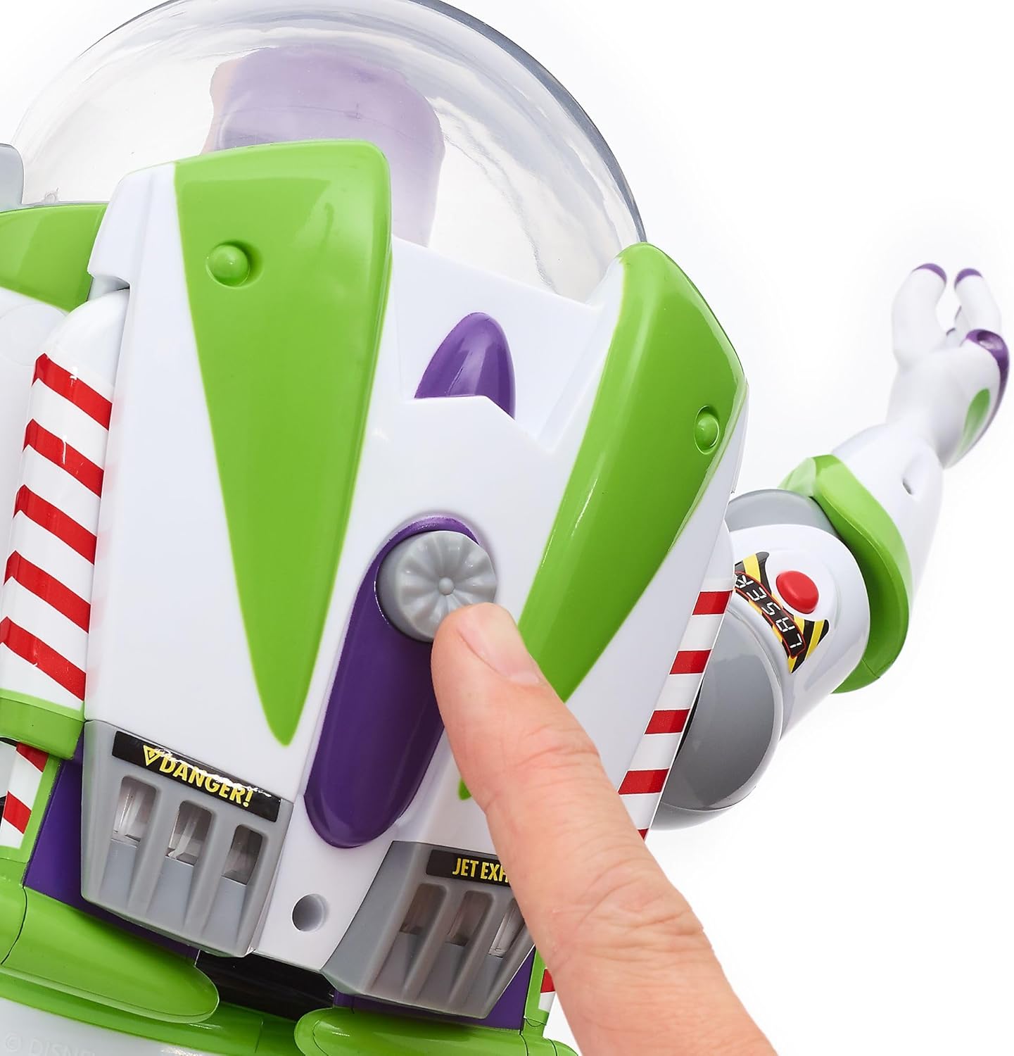 Disney Boneco de ação interativo e falante Buzz Lightyear, oficial da Store, da Pixar, Toy Story, 36 cm/14 polegadas, brinquedo de patrulheiro espacial com mais de 15 frases em inglês, interage com outros personagens, para crianças a partir de 3 anos.