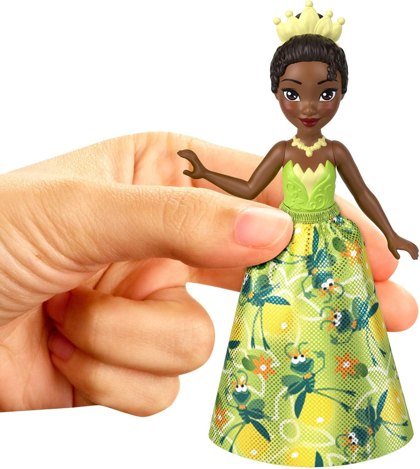 Disney Conjunto Mattel Princess & Friends com 5 bonecas pequenas articuladas com saias ou calças removíveis e 5 figuras de amigas, inspirado nos filmes da Disney, JBL33
