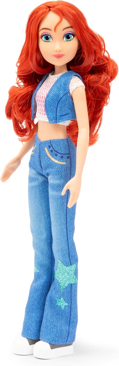 Winx Boneca Icônica – Bloom com Roupa Característica e Articulações – Boneca Fashion Clássica de 27cm com Cabelo Vermelho – Brinquedo Oficial do Clube Winx para Meninas – Brincadeira Mágica de Aventura – Idade 4+