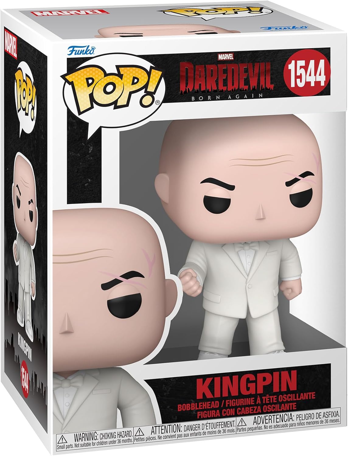 Funko Pop! Marvel: Demolidor Renascido - Rei do Crime - Figura de Vinil Colecionável - Ideia para Presente - Produtos Oficiais - Brinquedos para Crianças e Adultos - Fãs de TV - Figura Modelo para Colecionadores e Exibição