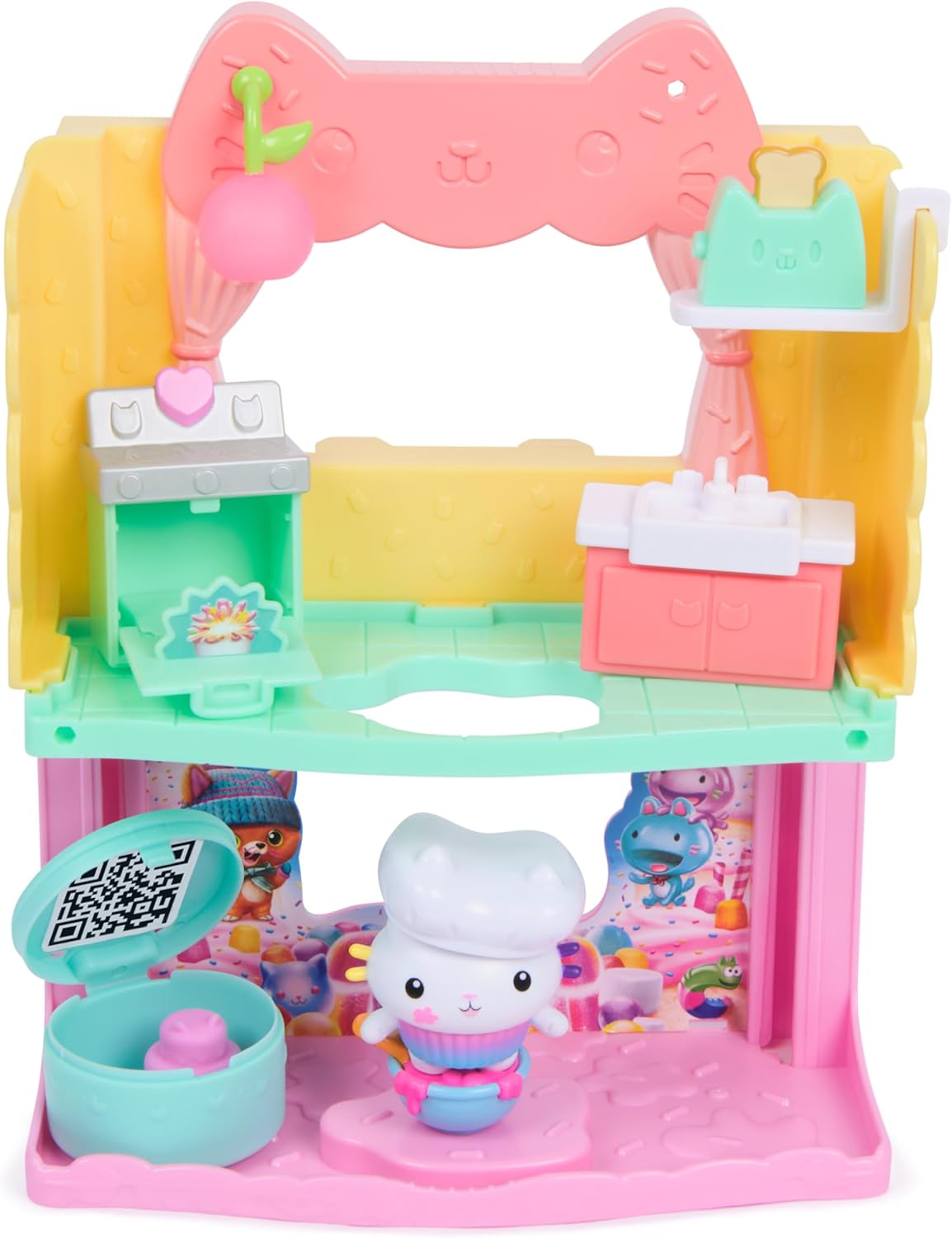 Gabby's Dollhouse: O Filme, a Cozinha Fantástica da Cakey com Confeitos, Figura de Brinquedo e Acessórios para Casa de Bonecas, Brinquedos Infantis para Meninas e Meninos a partir de 3 Anos