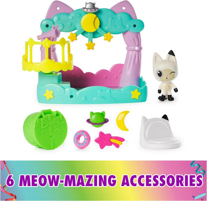 Gabby’s Dollhouse, Conjunto de Brinquedo Varanda dos Sonhos Pandy Paws, 8 Peças com Figuras de Brinquedo, Acessórios para Casa de Bonecas e Brincadeira Sensorial, Brinquedo Infantil para Meninas e Meninos a partir de 3 Anos