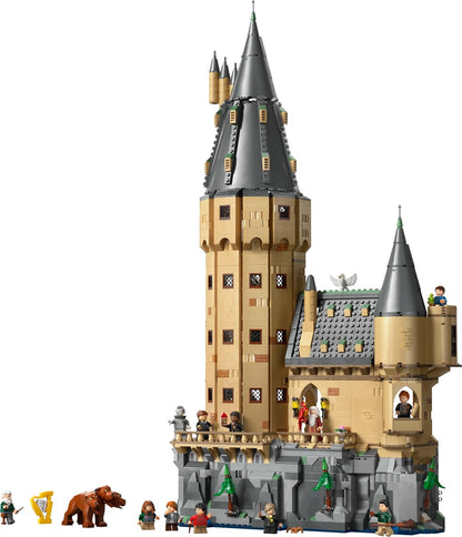LEGO Harry Potter Castelo de Hogwarts: A Torre Principal - Brinquedo de Castelo Interativo com Chave Modular Voadora e Salas de Xadrez Bruxa, além de 12 Minifiguras - Presente para meninos, meninas e fãs adultos com mais de 10 anos 76454