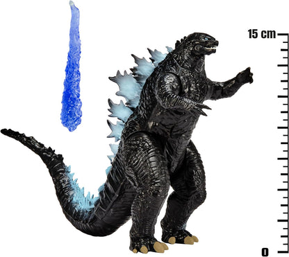 MonsterVerse Godzilla x Kong: The New Empire, brinquedo de boneco de ação original Godzilla de 6 polegadas, personagem icônico do filme colecionável, inclui recurso de energia de raio de calor, adequado para maiores de 4 anos