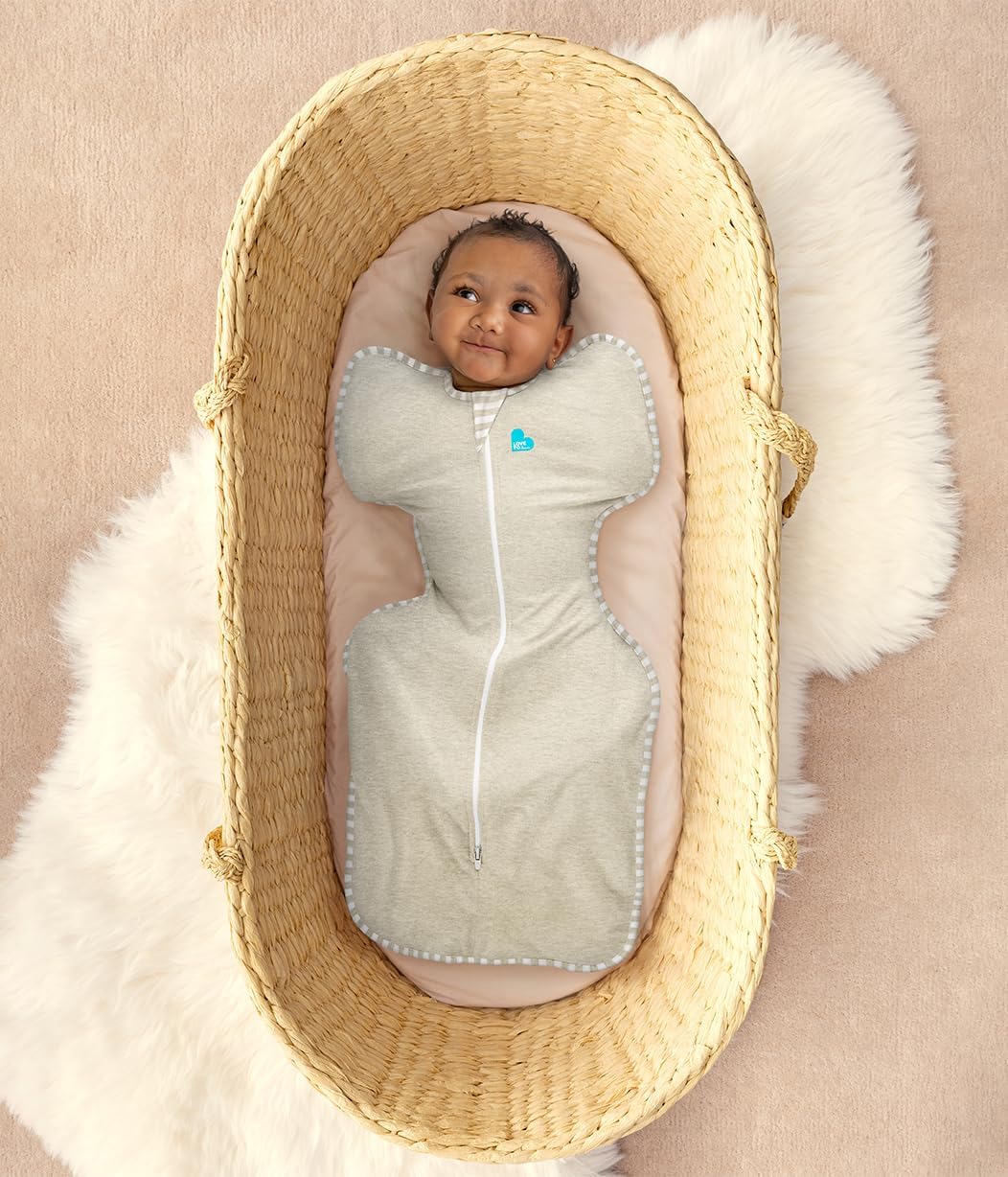 Love To Dream™ Swaddle UP™, Recém-nascido 2,2–3,8 kg – Sand Dollar | Ajuste perfeito, promove uma rotina de sono saudável | 1,0 Tog Ideal para primavera e verão (20–24 °C) | Algodão lavável à máquina e zíper duplo