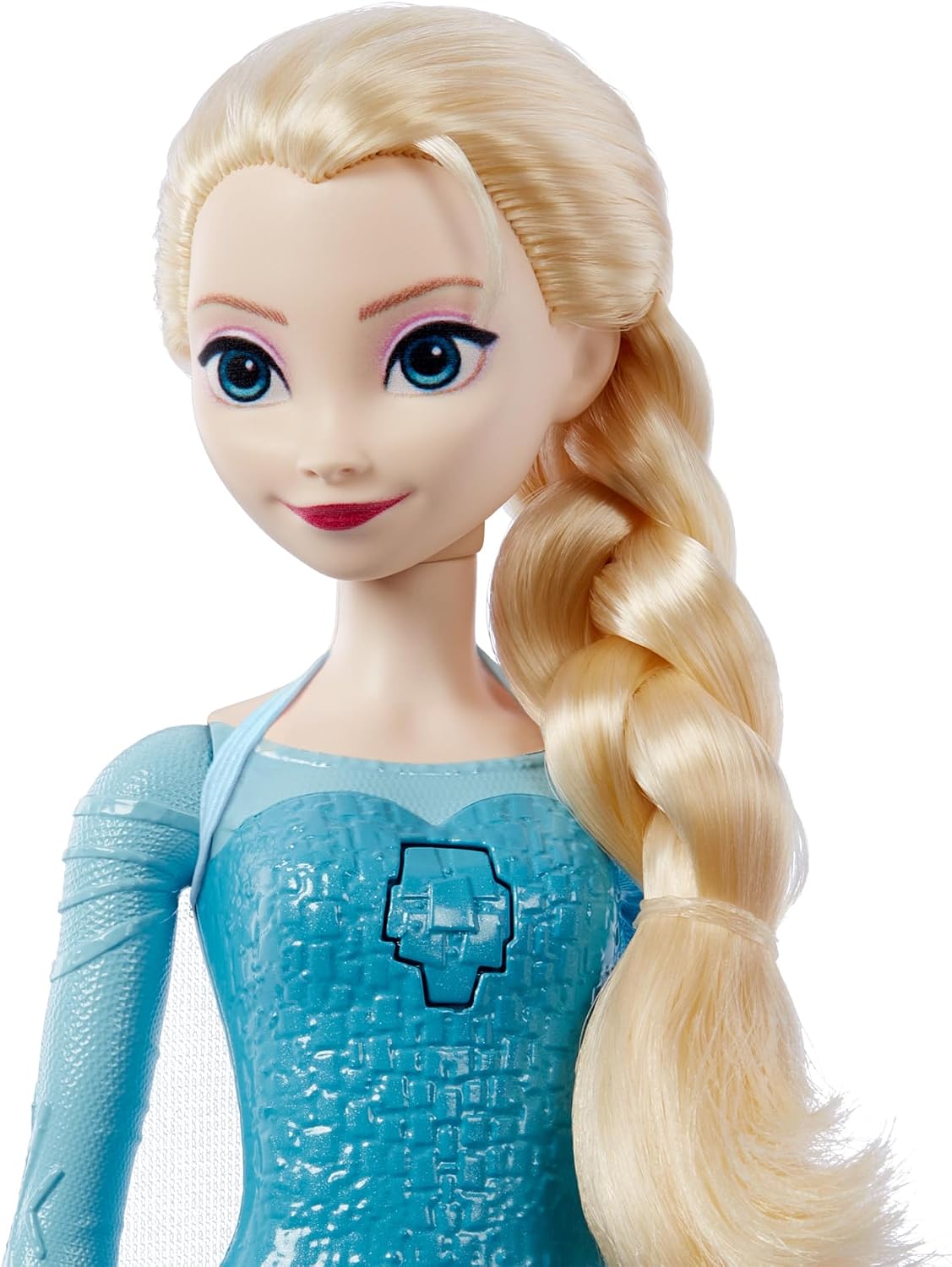 Mattel Boneca Disney Frozen Elsa que Canta "Let It Go" em 4 Idiomas | Boneca Fashion Musical Articulada que Canta em Inglês, Alemão, Italiano e Francês e Vem com Saia e Sapatos Removíveis, JDL58