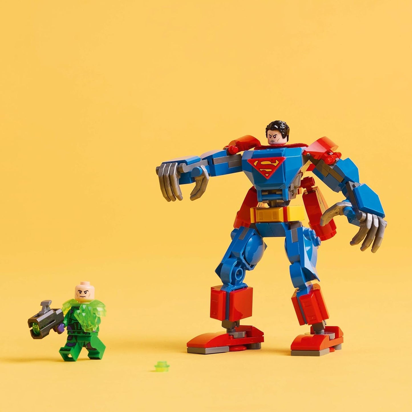 LEGO DC Superman Mech vs. Lex Luthor, brinquedo de super-heróis com 2 minifiguras, um atirador de pinos e criptonita - conjunto de figuras edificáveis - presente para meninos e meninas de 6 anos ou mais