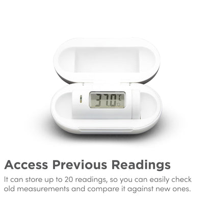 Munchkin Termômetro infravermelho | Sem contato e sem toque para bebês, com tela LCD de um botão | Compacto e prático para viagens | Temperatura corporal infantil com alerta de febre, itens essenciais para bebês