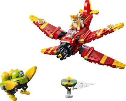 LEGO Brinquedo Sonic the Hedgehog: Avião Tornado do Tails – Inclui figura Badnik, minifigura do Tails e Esmeralda do Caos – Presente gamer para meninos e meninas a partir de 8 anos – 77119