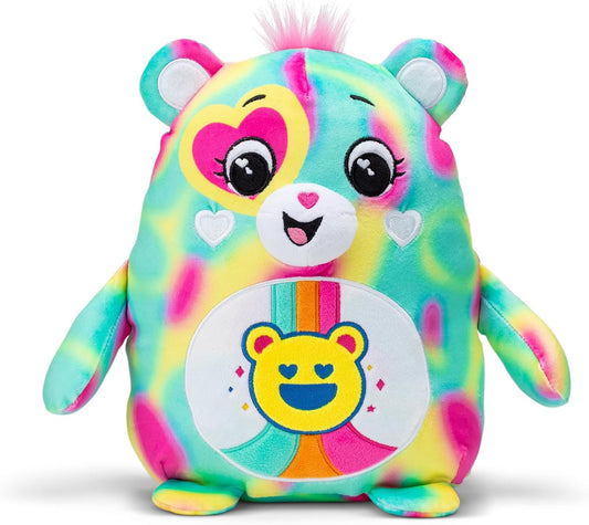 Care Bears, Good Vibes Bear Squishes 25 cm, lindo peluche coleccionable, peluches para niños, peluches para niñas y niños, lindos osos de peluche adecuados para niñas y niños a partir de 4 años