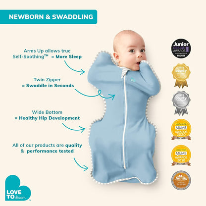 Love To Dream™ Swaddle UP™, Médio 6–8,5 kg – Rosa | Ajuste perfeito, promove uma rotina de sono saudável | 1.0 Tog Ideal para primavera e verão (20–24°C) | Algodão lavável à máquina com zíper duplo