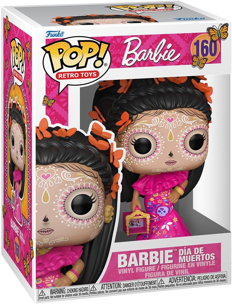 Funko Pop! Brinquedos retrô: Barbie Dia de Los Muertos - Barbie - Figura de vinil colecionável - Ideia de presente - Produtos oficiais - Brinquedos para crianças e adultos - Ícones de anúncios para fãs - Figura modelo para colecionadores