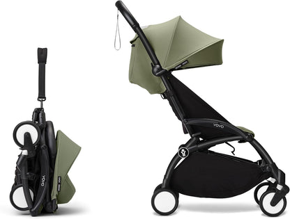 Stokke Carrinho de bebê YOYO3 compacto, dobrável e leve a partir de 6 meses, cor oliva