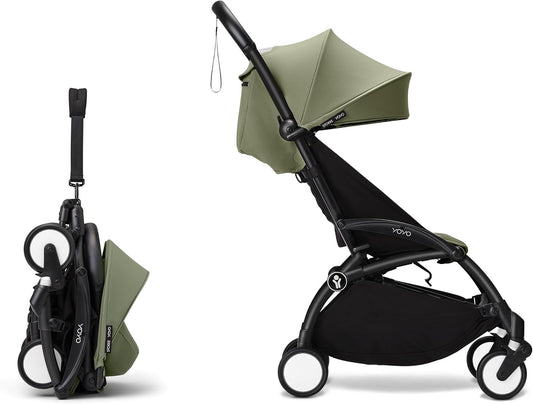 Stokke Carrinho de bebê YOYO3 compacto, dobrável e leve a partir de 6 meses, cor oliva